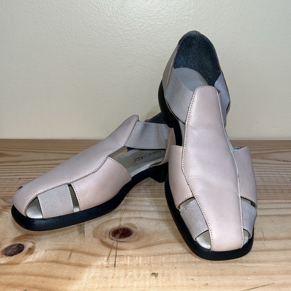 Cabin Creek Leather Slip On Sandals/Comfort Shoe